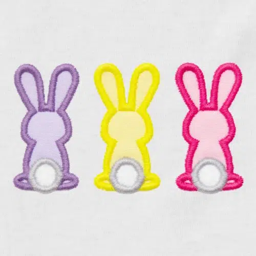 Bunny Trio Appliqué {Four Sizes}