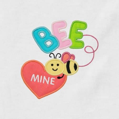 Bee Mine Valentine Appliqué {Four Sizes}