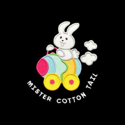 Cotton Tail Bunny Appliqué {Four Sizes}