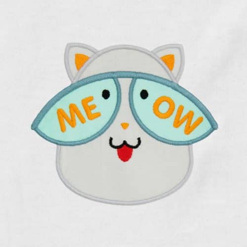 Meow Cat Appliqué {Four Sizes}