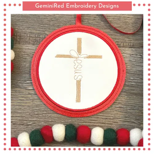 Blank Circle Satin Stitch Appliqué Ornament {Two Sizes}