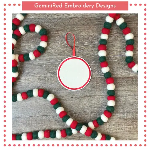 Blank Circle Satin Stitch Ornament {Two Sizes}