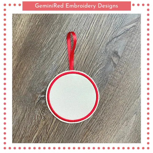 Blank Circle Satin Stitch Ornament {Two Sizes}