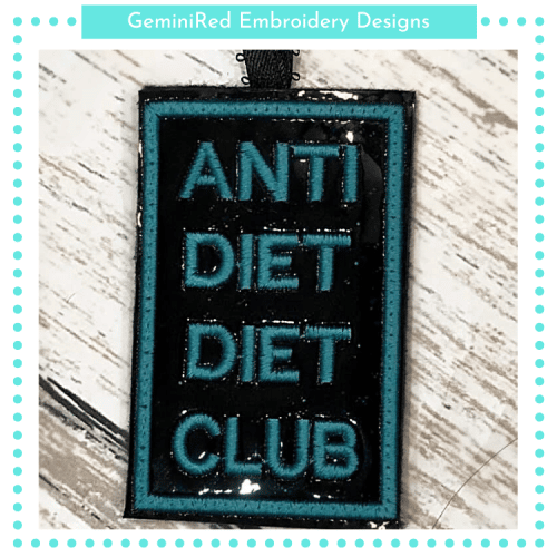 Anti Diet Club Hanger {4x4}