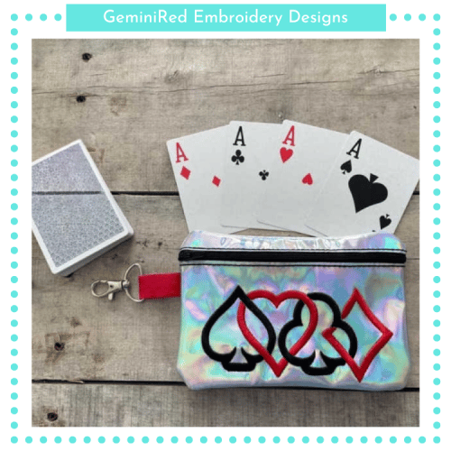 Card Deck Zipper Bag {Three Sizes}