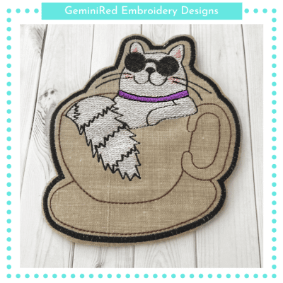 Cat 'n Cup Coaster {Two Sizes}