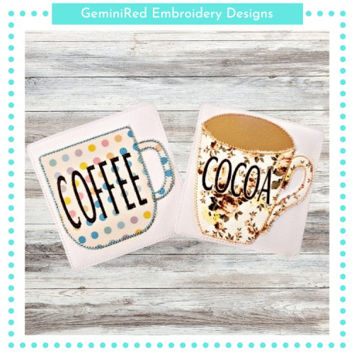 Coffee and Cocoa Coaster Set {Two Designs}