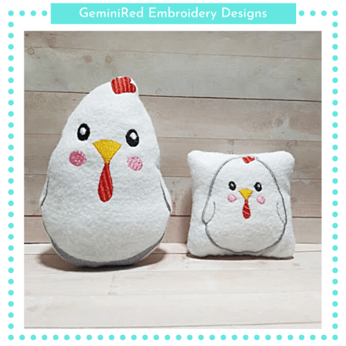 Cute Chicken Stuffie {Three Sizes}