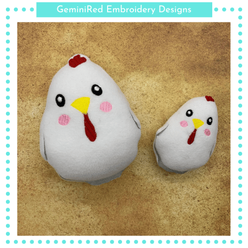 Cute Chicken Stuffie {Three Sizes}