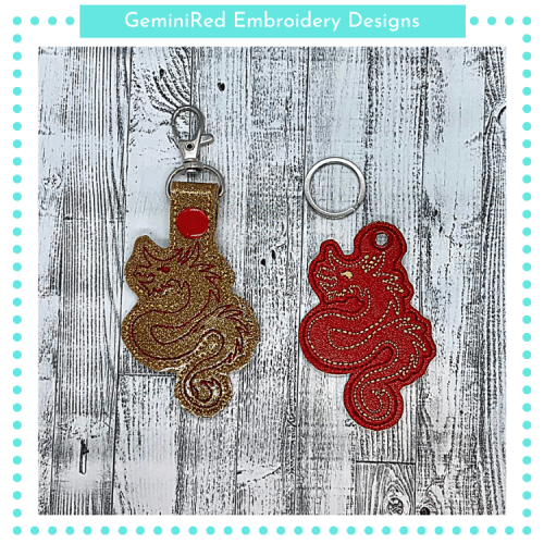 Dragon Key Fob {Eyelet & Snap}