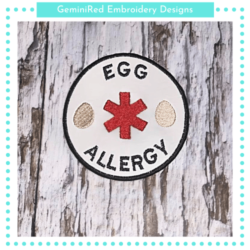 Egg Allergy Patch {4x4}