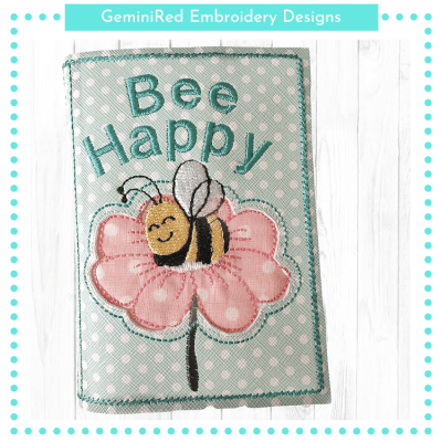 Flower and Bee Notebook Cover {Three Sizes}