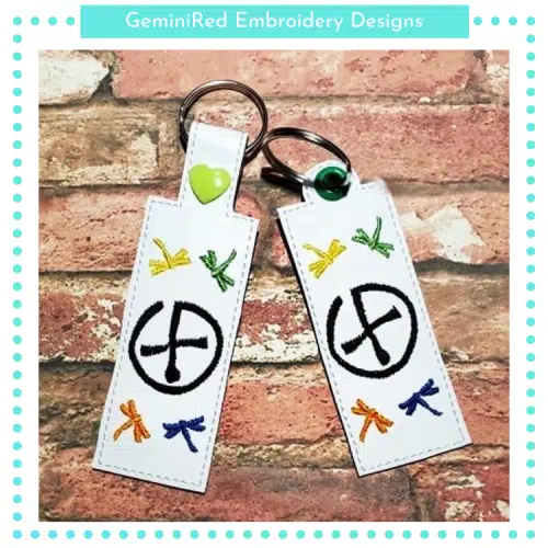 Geocaching Dragonfly Key Fob {Eyelet & Snap}