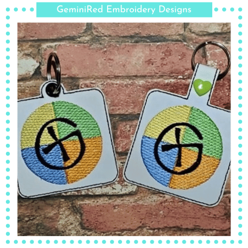 Geocaching Spot Key Fob {Eyelet & Snap}