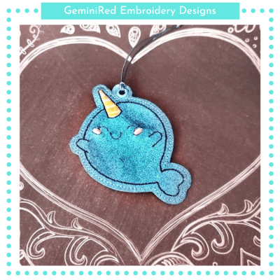 Happy Narwhal Bookmark {4x4}