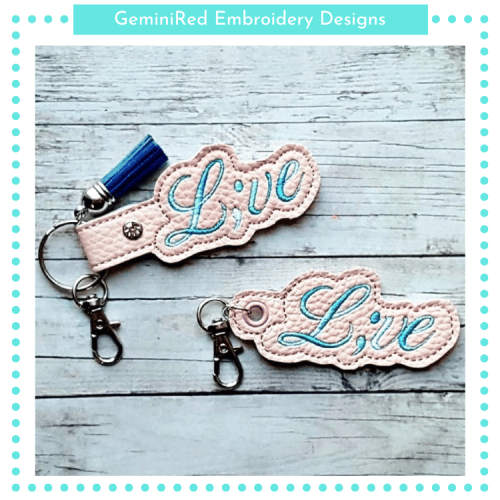 Live Semicolon Key Fob {Eyelet & Snap}