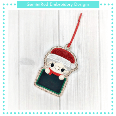 Mrs. Claus Gift Tag Ornament {5x7}
