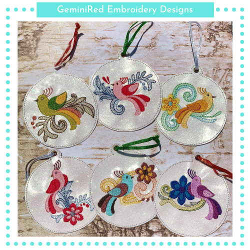 Paradise Bird Ornament Set {Six Designs}