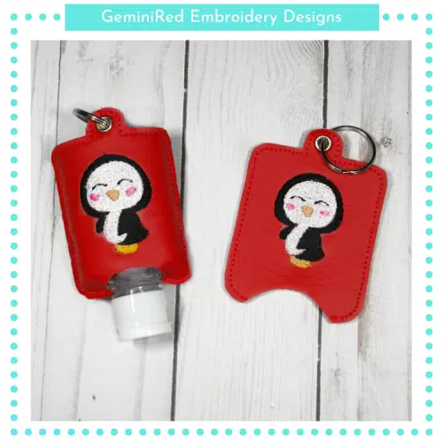 Penguin Sanitizer Holder {Eyelet & Snap}