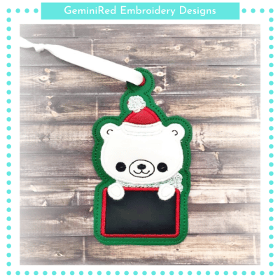 Polar Bear Gift Tag Ornament {5x7}