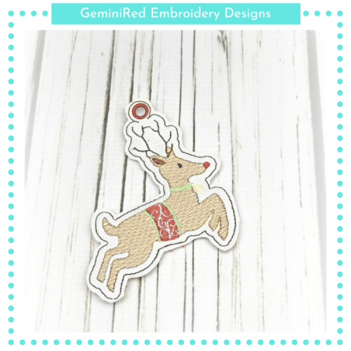 Reindeer Sketchy Ornament {4x4}