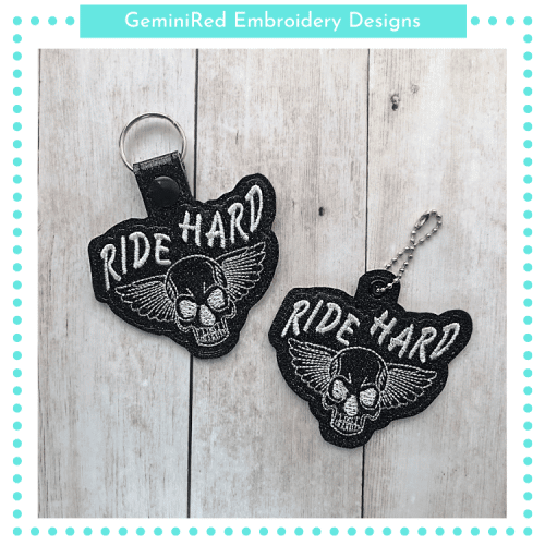 Ride Hard Key Fob {Eyelet & Snap}