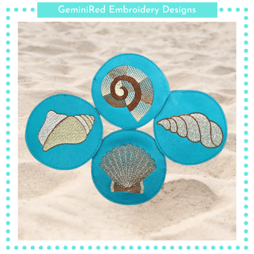 Shell Coaster Set {Four Designs}
