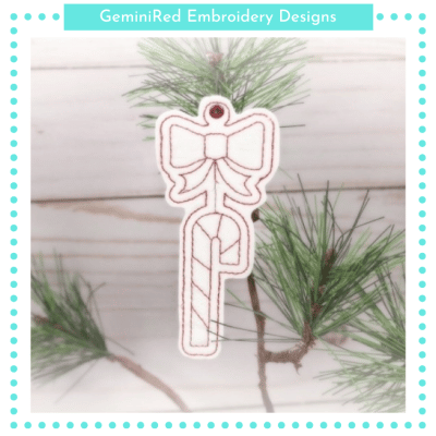 Simplicity Candy Cane Ornament {4x4}