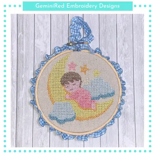 Sleeping Baby Cross Stitch {Two Sizes}