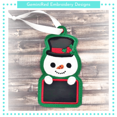 Snowman Gift Tag Ornament {5x7}