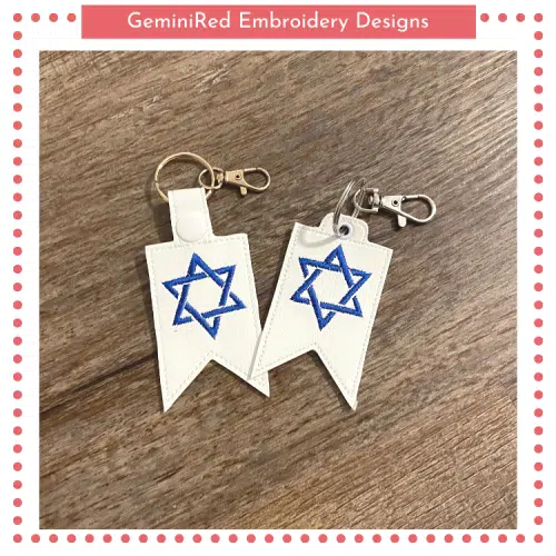 Star of David Key Fob {Eyelet & Snap}