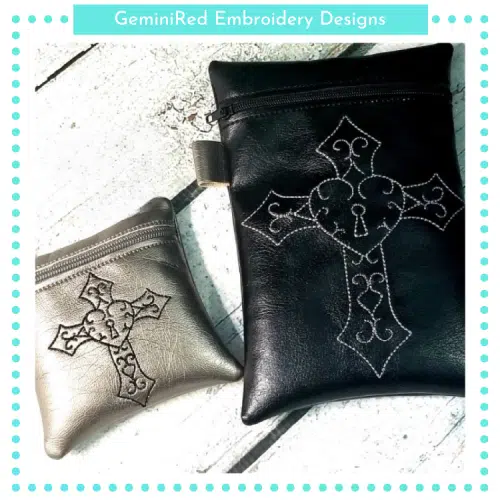 Steampunk Cross Zipper Bag {Three Sizes}