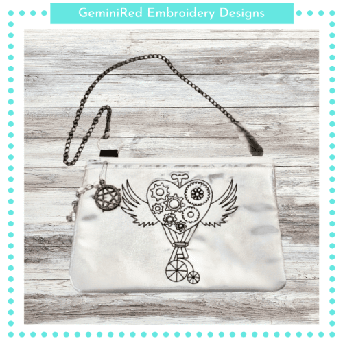 Steampunk Flying Heart Bag {Three Sizes}