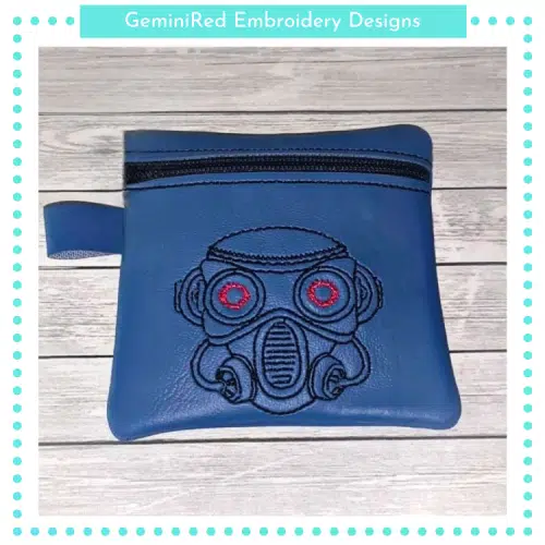 Steampunk Mask Zipper Bag {Three Sizes}