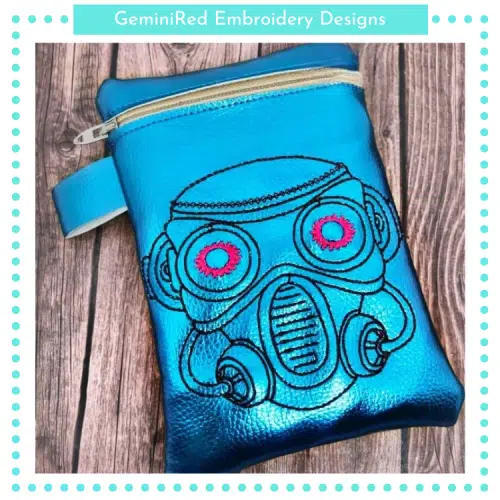 Steampunk Mask Zipper Bag {Three Sizes}