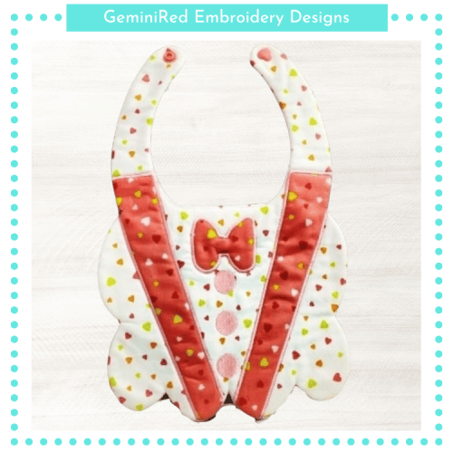 Tuxedo Appliqué Bib {Two Sizes}