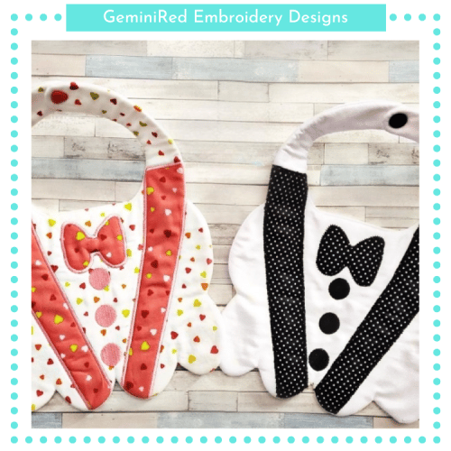 Tuxedo Appliqué Bib {Two Sizes}