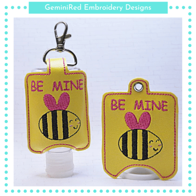 Valentine Bee Sanitizer Holder {Eyelet & Snap}