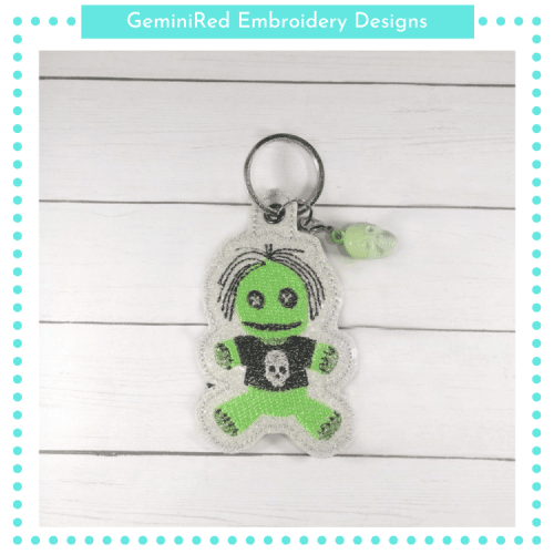 Voodoo Doll Key Fob {Eyelet & Snap}