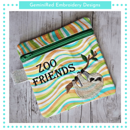 Zoo Friends Zipper Bag {Four Sizes}