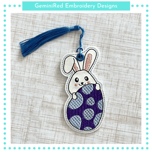 Easter Bunny with Egg Bookmark {4x4}