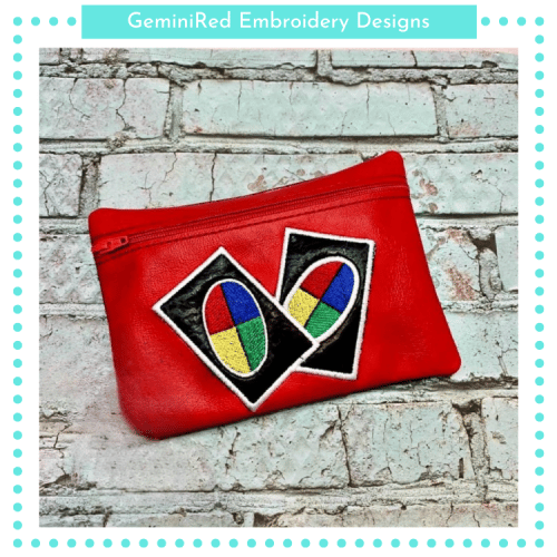 Draw One Card Game Zipper Bag {Two Designs}