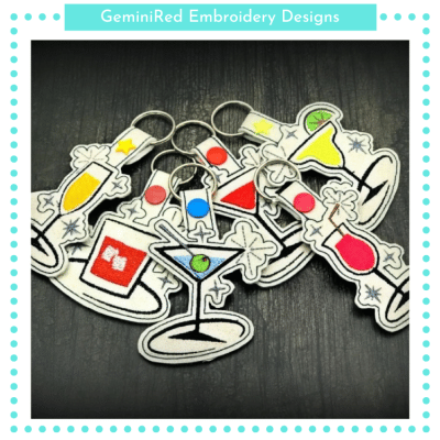 Drink Mix Key Fob Bundle {Six Designs}