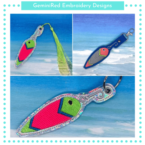 Fishing Lure Key Fob {Eyelet & Snap}