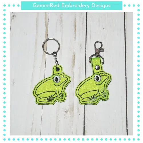 Frog Key Fob {Eyelet & Snap}