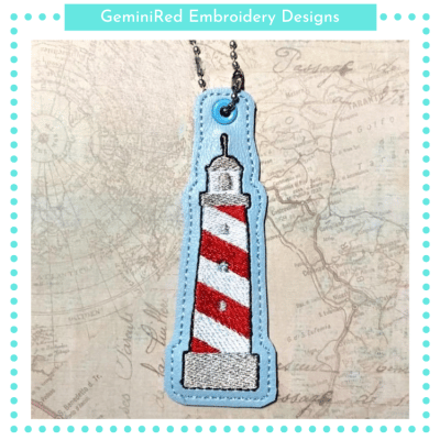 Lighthouse Key Fob {Eyelet & Snap}