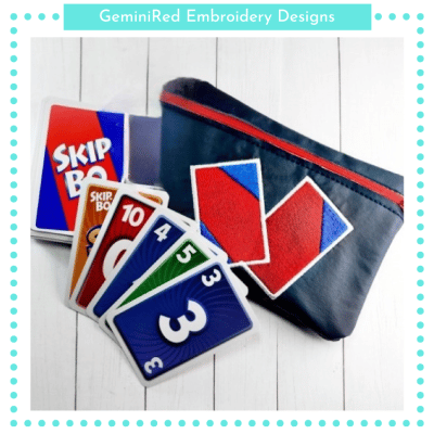 Skip Card Game Zipper Bag {Two Designs}