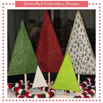 Quilted Standing Trees {5 Sizes}