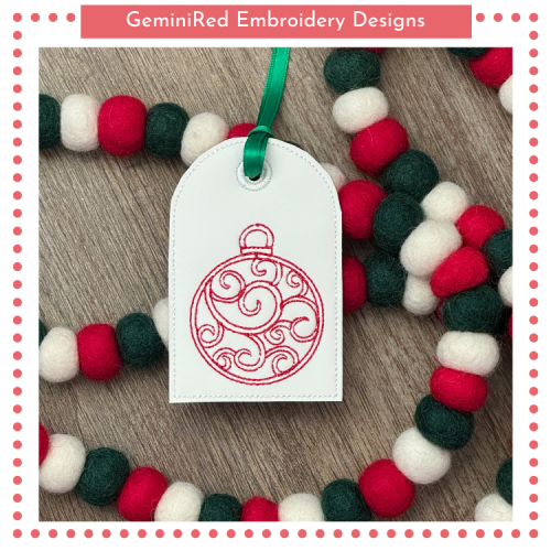 Round Ornament Tag {4x4}