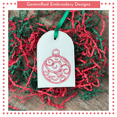 Round Ornament Tag {4x4}